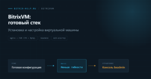 Схема готового стека BitrixVM для развёртывания сайта на 1С-Битрикс