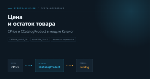 Схема изменения цены и остатка товара через CPrice и CCatalogProduct в модуле Каталог Битрикс
