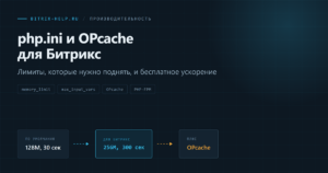 Настройка PHP для Битрикс: увеличенные лимиты памяти и времени плюс OPcache для ускорения